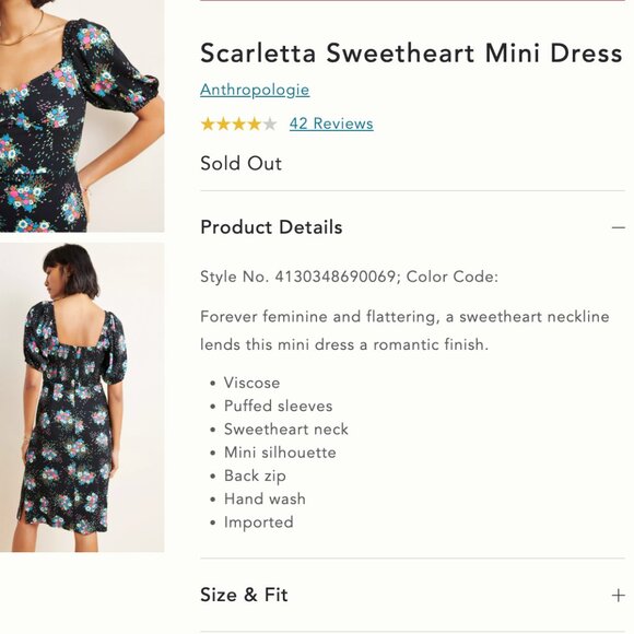 Anthropologie Scarletta Mini Dress - Picture 5 of 7